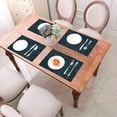 thumbnail image 6 of YFYANG Washable Heat-Resistant Placemats, 70% PVC/30% Polyester, Constellation Lines Texture Kitchen Table Mat, 12" x 18" 6 Pcs, 6 of 6