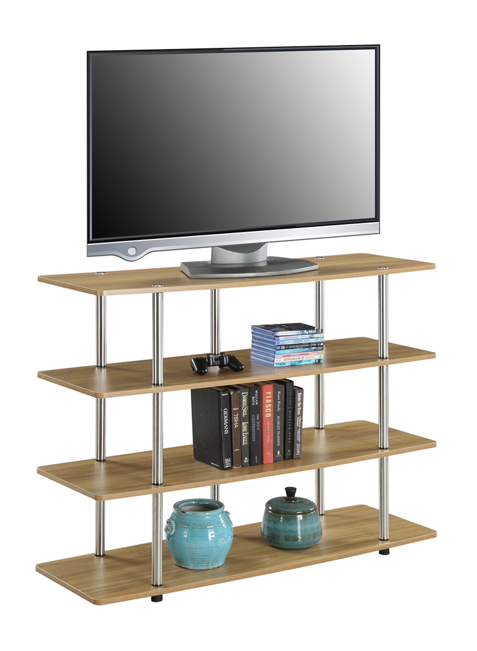 Convenience Concepts Designs2Go XL Highboy TV Stand, Light Oak
