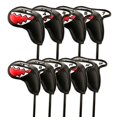 thumbnail image 1 of Black 9 Uds. Funda de cuero para cabeza de hierro y Golf, funda impermeable para cabeza de Club de Golf, 1 of 5