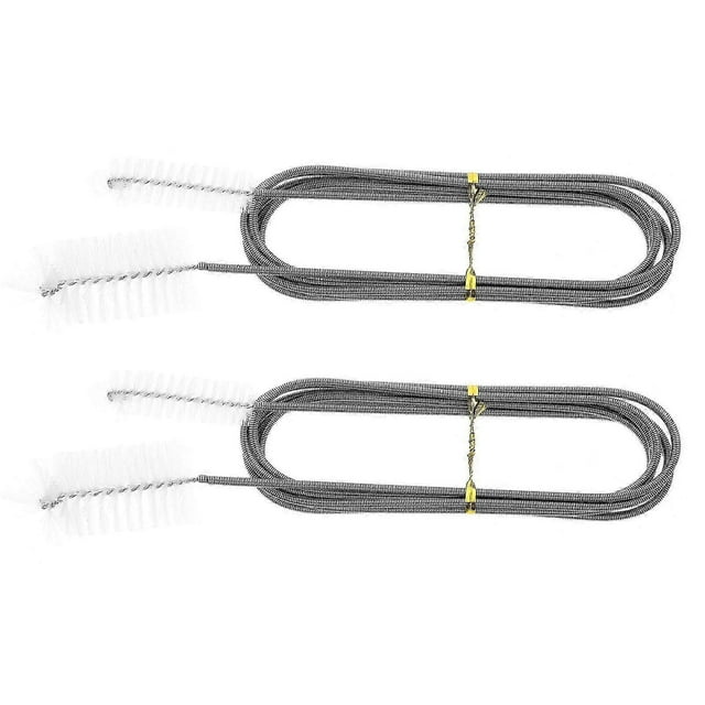 2pcs Long Pipe Cleaner Tube Cleaning Brush Drain Cleaning Tool Pipe Brush For Fridge Plumbing