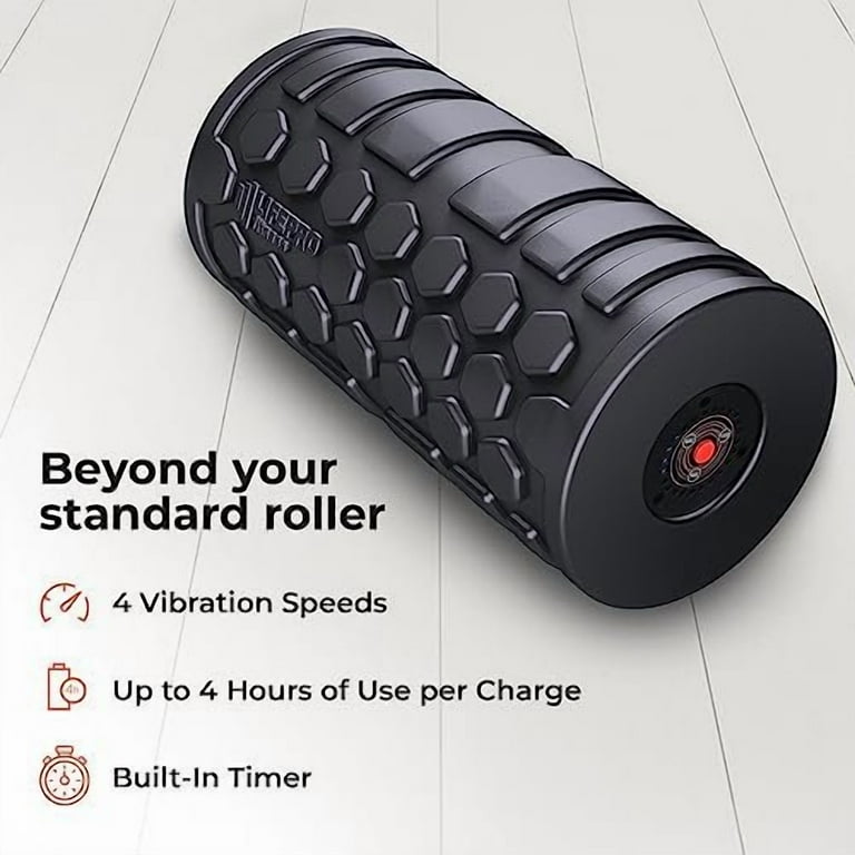 Lifepro Surger 4-Speed Vibrating Foam Roller, Black