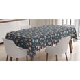 thumbnail image 1 of Animal Tablecloth, Funny Animals Cartoon with Clouds Rainbows Cheerfuland Birds, Rectangle Satin Table Cover Accent for Dining Room and Kitchen, 52" X 70", Multicolor, by Ambesonne, 1 of 2