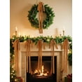thumbnail image 6 of TETOU 6pcs Christmas Garland Swag Bow,23.5x15.5 Inch Rustic Vintage Large Xmas Staircase Wreath Bows for Christmas Tree Staircase Indoor Outdoor Decorations(Light Brown), 6 of 9