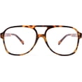 thumbnail image 2 of FEISEDY 70s Aviator Glasses Frame Blue Light Blocking Glasses Oversized Square Computer Glasses Women Men B2888, 2 of 6