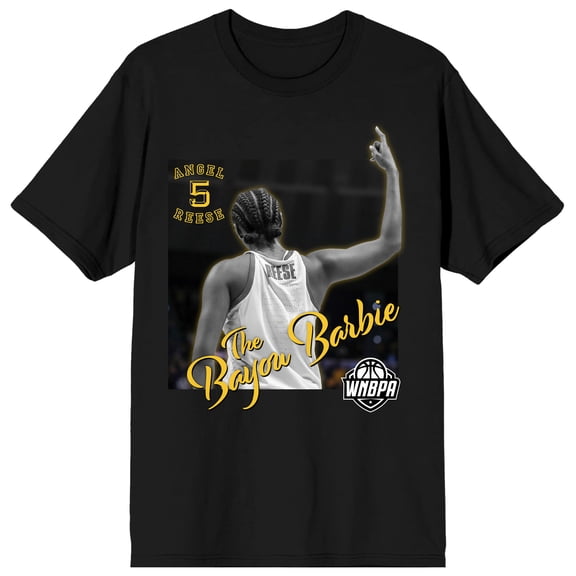 WNBPA Angel Reese "The Bayou Barbie" Women's Black Short Sleeve Tee-3XL