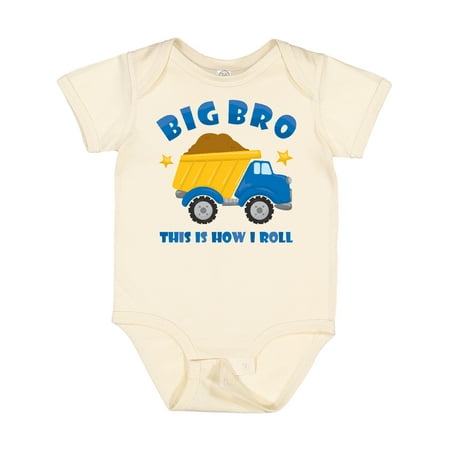 

Inktastic Dump Truck Big Bro Gift Baby Boy Bodysuit