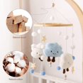 thumbnail image 4 of un Mobile Gris Bb Carillons Oliens Avec Feutre Boule Nuage Toiles Mobile Chambre Bb En Bois Au Crochet Mobile Bb Garon Fille Lit Carillon Pendenti, 4 of 5