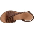 thumbnail image 2 of Women's Journee Collection Solay Flat Strappy Sandal Brown Faux Leather 12 M, 2 of 6