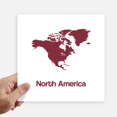 thumbnail image 1 of North America Continent Outline Map Sticker Tags Wall Picture Laptop Decal Self adhesive, 1 of 1