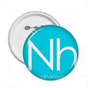 Chestry Elements Period Table Poor Metals Nihonium Nh Pins Badge Button Emblem Accessory Decoration 5pcs