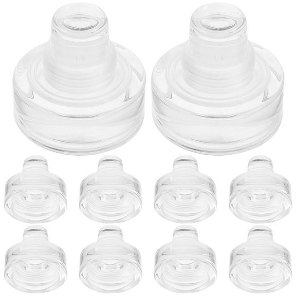 PTOOTP Bottle Seals Glass Stopper Transparent Silicone 10Pcs