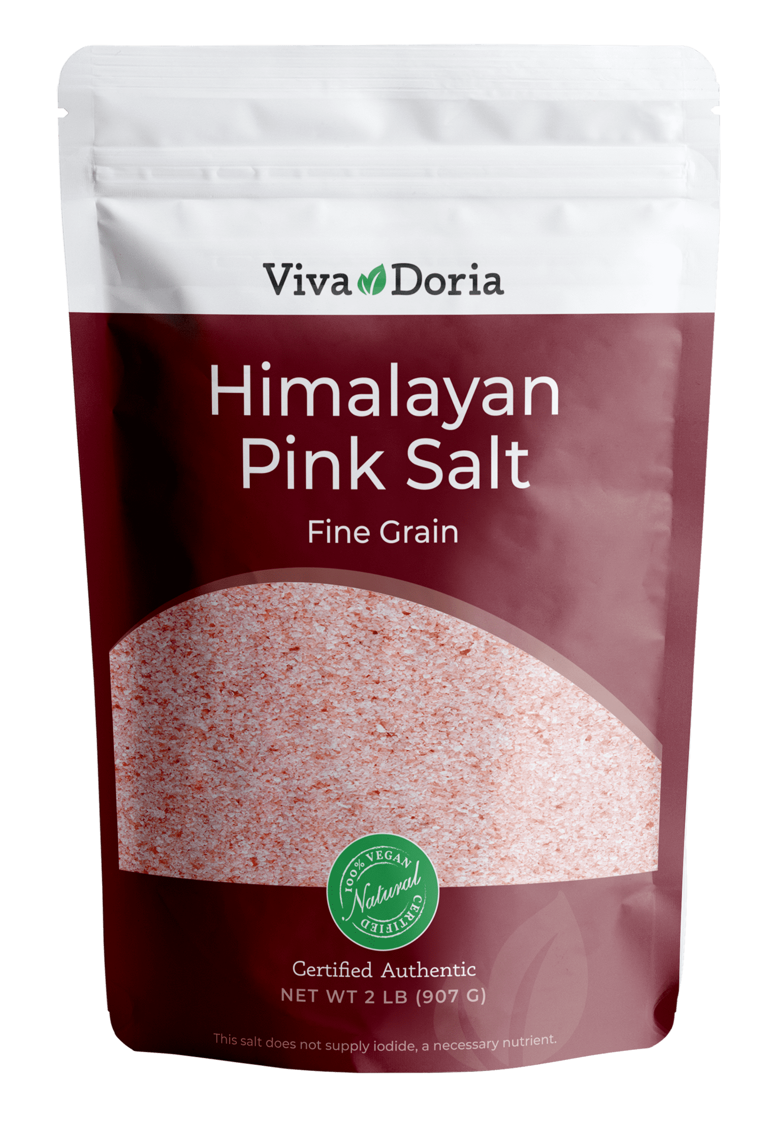 Viva Doria Himalayan Pink Salt Fine Grain Crystal Sea Salt, 2lbs