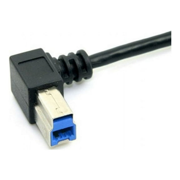 FVH USB 3.0 Back Panel Mount B Type Female To Right Angled 90 Degree B Type Male Extension cable 0.5m