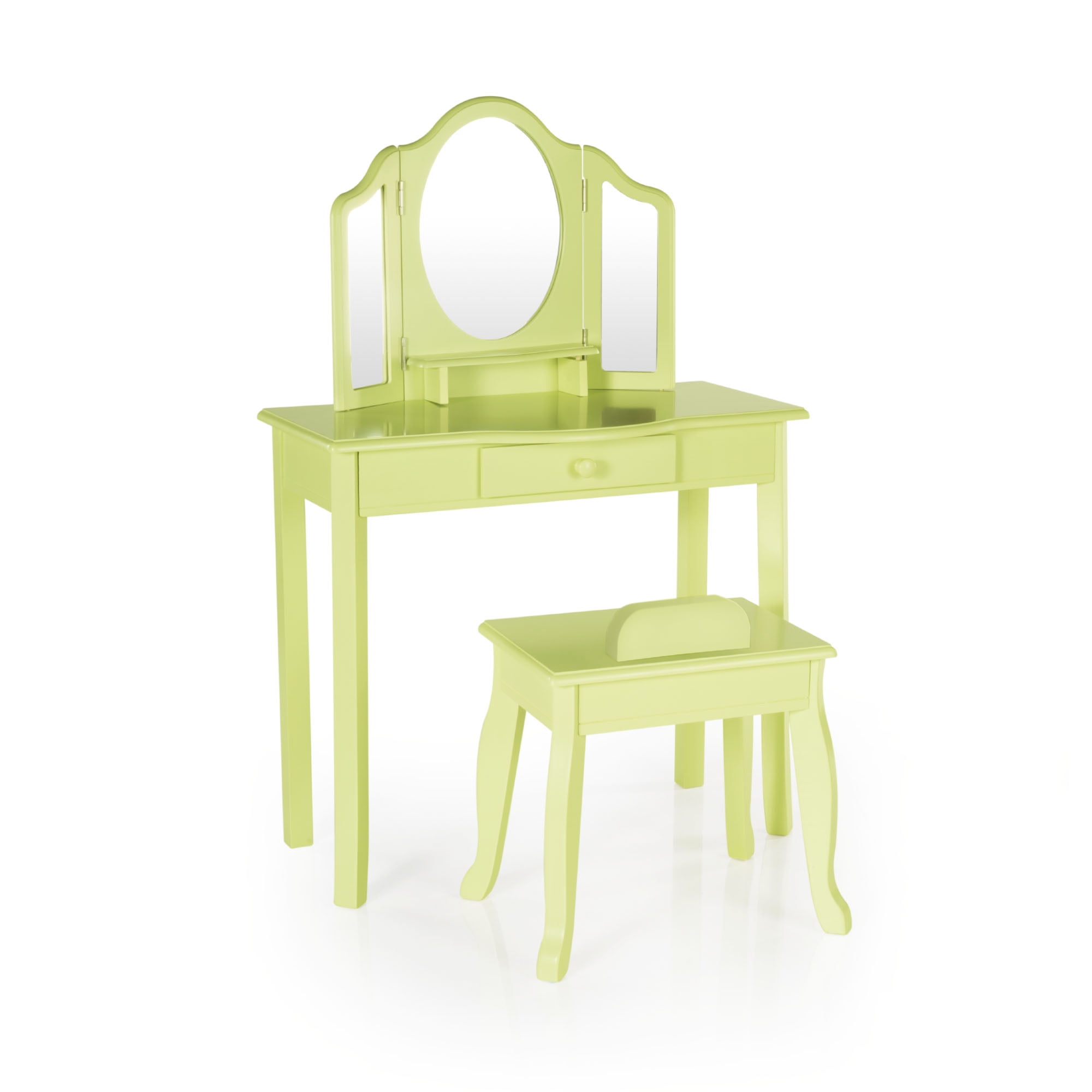 Classic Vanity and Stool Light Green