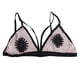 thumbnail image 1 of triangular sin relleno de malla corta con encaje de flores jinwen El cordón floral Bralette, 1 of 6