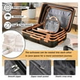 thumbnail image 3 of SONGMY Luggage 13 Piece Sets, Lightweight & Durable Suitcases with Dual Spinner Wheels, Carry-On & Check-In Sizes for Travel and Business, Black, 3 of 7