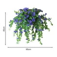 thumbnail image 5 of Artificial Morning Glory Flower Realistic Home Office Table Centerpiece Wedding Dropping Faux Petunia Flower Hanging Fake Floral Arrangement Decoration -Blue, 5 of 6