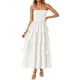 thumbnail image 1 of Vestido largo ZESICA Summer 2025 sin tirantes con hombros descubiertos blanco, 1 of 8