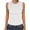 White, variant on Qiopertar Women's Ribbed Tank Tops Sleeveless Ruffle Trim Round Neck Slim Fit Basic Casual Summer Tops, Black L