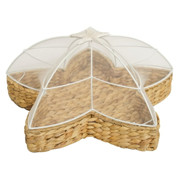 WH Star Tray with white mesh food cover