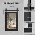 thumbnail image 2 of Hasipu 18"x26" Farmhouse Bathroom Mirror - Black Rustic Wood Framed Wall Mounted Mirror, Vintage Vanity Mirror with Barn Door Style for Bathroom Living Room Decor, 2 of 7
