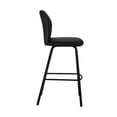 thumbnail image 2 of Tandy Black Faux Leather and Black Metal 26" Counter Stool, 2 of 11
