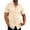 10#Khaki, variant on Basic Mens Short Sleeve Cotton Linen Shirt Button Up Turn Down Collar Casual Summer Beach Vacation Breathable Solid Shirt Gray 3XL