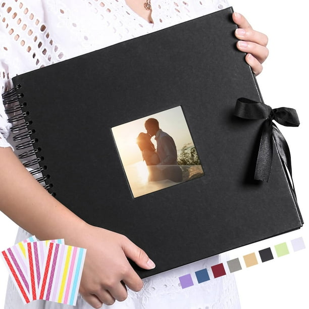 Álbum de fotos Vienrose, 30 x 30 cm, tapa dura, 80 páginas, para bricolaje
