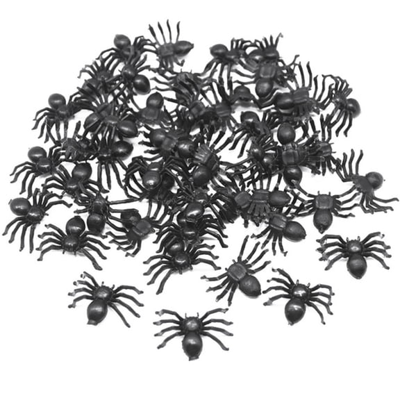 Party supplies, money spinner prank toys Mini Spider Reusable Black Halloween Decorative Spider 50Pcs Creative