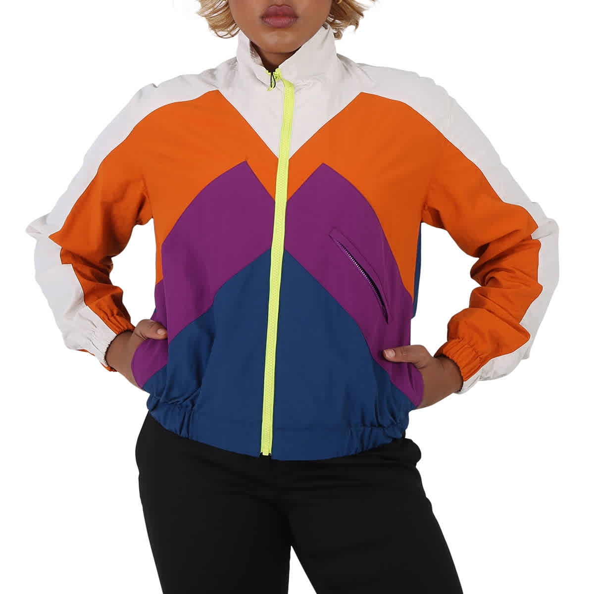 Kenzo Ladies Colorblock Sport Tracksuit Nylon Jacket, Size
