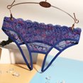 thumbnail image 4 of Gibobby Panty sexy Ajuste Calzoncillos encaje sexy para mujer Bragas Tangas Lencería Ropa interior Calzoncillos mujer（Azul，Talla única), 4 of 5