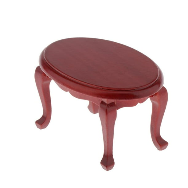 Mesa De Café En Miniatura Escala 1:12 – Decoración De Madera Para Casa De Muñecas, Sala De Estar O Habitación Infantil