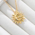thumbnail image 4 of Collares colgantes con forma de luna y sol bohemios, collar de monedas en capas minimalista dorado para mujeres, hombres, joyas, regalo de amistad, 4 of 5