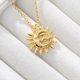 thumbnail image 4 of Collares colgantes con forma de luna y sol bohemios, collar de monedas en capas minimalista dorado para mujeres, hombres, joyas, regalo de amistad, 4 of 5