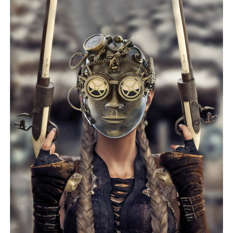 Attitude Studio Steampunk Mechanical Human Full Face Mask Goggles