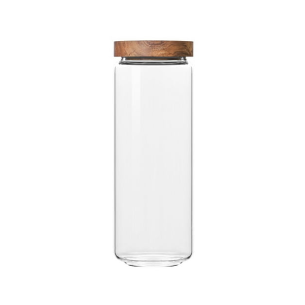 EeaseMX Recipiente hermético de vidrio borosilicato transparente para granos, contenedor de alimentos para el hogar (1600 ml)