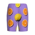 thumbnail image 2 of Haiem Yellow Lemon And Orange Men's Pajama Short with Soft Woven Cotton Elastic Waistband Sleep Short-X-Large, 2 of 9