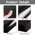 thumbnail image 4 of Long Bench Cusion Swing Seat Cushion with Backrests One Piece Cushion Loveseat Set Soft Chair Cushion for Patio Longues Rocking Chair Porch Swings,42.5x17.7x2.3 in, 4 of 10