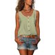 thumbnail image 1 of Blusa sin mangas con botones Camiseta sin mangas con botones simples y holgadas informales de un solo pecho, 1 of 6