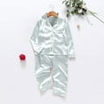 thumbnail image 5 of Pxiakgy 2025 Family Satin Christmas Pajamas Sets Solid Silk Xmas Pjs Matching Sets Soft Sleepwear for Mens Womens Adults Kids Christmas Satin Pajamas for Family 2 Piece White Baby Size:0-3Months, 5 of 6