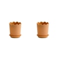 thumbnail image 4 of Maceta con borde de pétalo Toystoory bandeja para macetas soporte para flores resistente al desgaste hogar Naranja 2piezas, 4 of 6