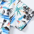 thumbnail image 4 of Coerni Toddler Baby Boy Hawaiian Beach Short Sleeved Suit Button Down Shirt + Beach Shorts with Hats Summer Casual Clothes, 4 of 8