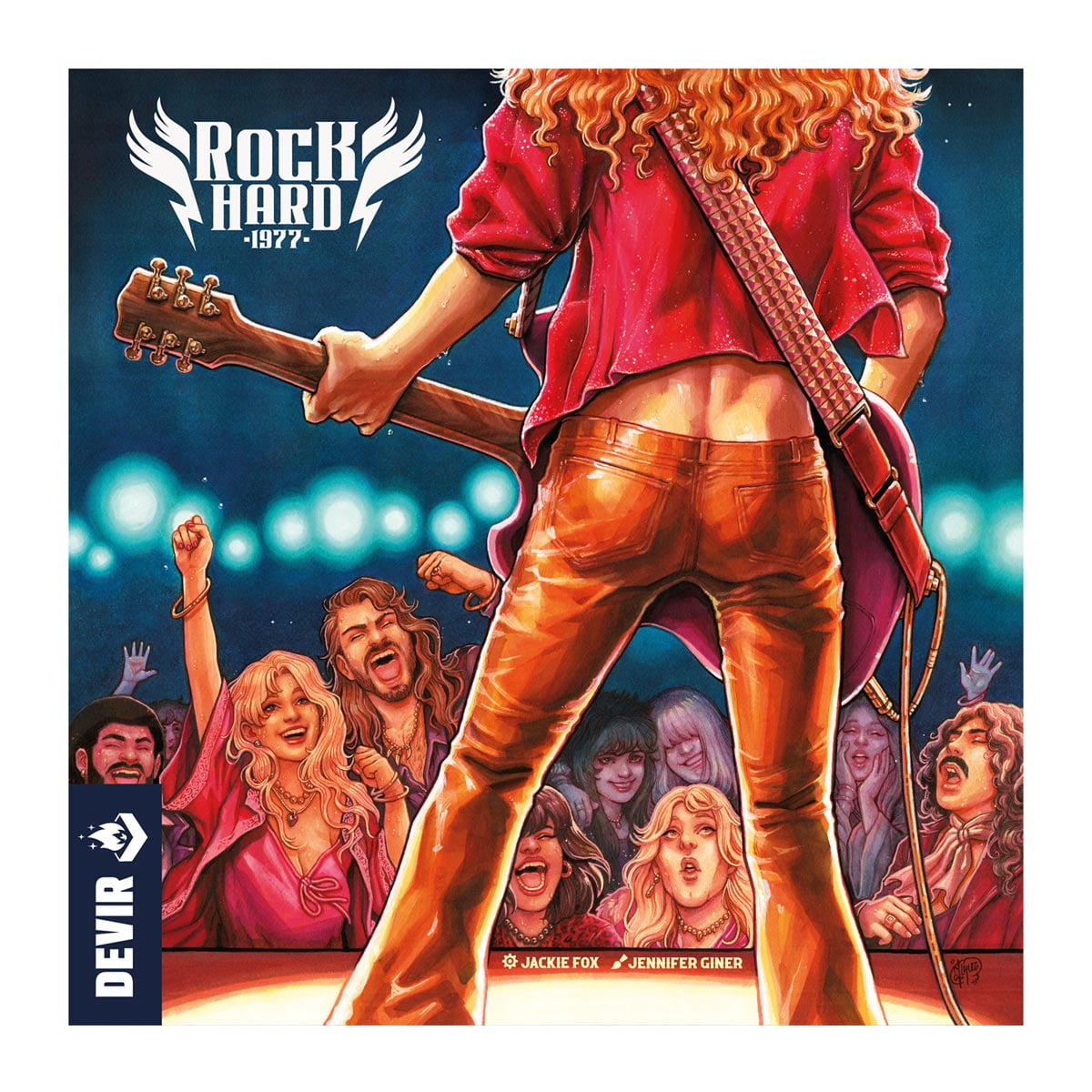 Devir - Rock Hard 1977 Music Strategy Board Game for 2–5 Players Ages 16+, Worker Placement Tabletop Game About Rock Bands, 90-Minute Playtime