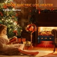 thumbnail image 7 of KISSAIR Electric Fireplace Log Set Heater 21IN, Remote Control, Flame Brightness Adjustable, Realistic Ember Bed, 7 of 7