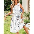 thumbnail image 4 of Vestido de verano Zeagoo sin mangas con estampado floral para mujer, 4 of 8