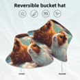 thumbnail image 3 of Kll Cloud Guinea Pig Bucket Hat for Women Men Packable Travel Beach Sun Hat Outdoor Rave Accessories Reflective Fisherman Cap, 3 of 6