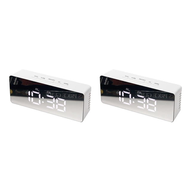 Reloj despertador Digital LED Scienceny Con función de repetición de alarma 12H 24H termómetro interior color blanco