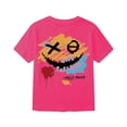 thumbnail image 4 of Boys Short Sleeve T-Shirt Smiling Face Print Crew Neck Loose Casual Tops for School Outdoor Holiday Size 2-3T, 4 of 5