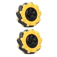 thumbnail image 1 of Mecanum Roue, Robot Roue Haute Capacité de Préhension ABS Jaune et Noir pour Voiture Intelligente Bricolage 1 Paire, 1 of 8