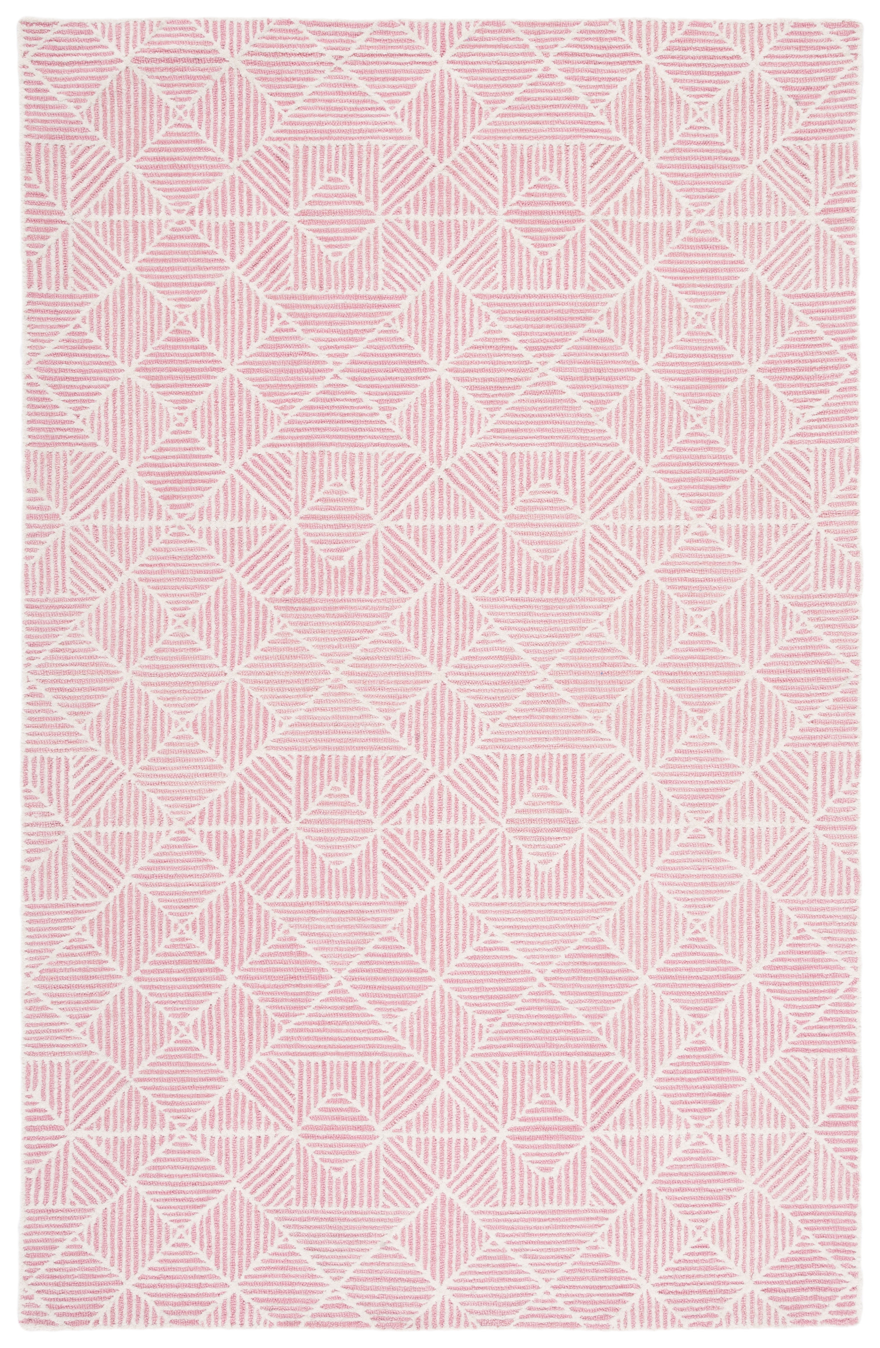 SAFAVIEH Abstract Brock Geometric Area Rug, Pink/Ivory, 4' x 6'